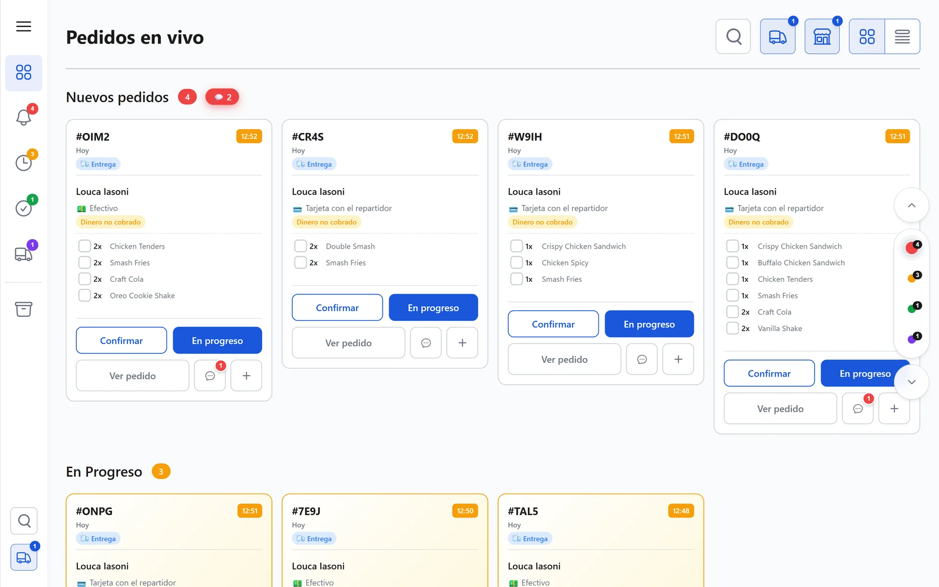 Pedidos en tiempo real para restaurante: recepción y gestión instantánea de pedidos con XPRIO